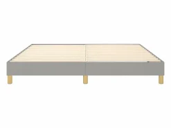 Sale Estructura de cama box spring tela gris claro 160x200 cm Somier - 160X200Cm