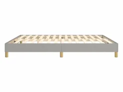 Sale Estructura de cama box spring tela gris claro 160x200 cm Somier - 160X200Cm