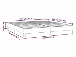 Sale Estructura de cama box spring tela gris claro 160x200 cm Somier - 160X200Cm
