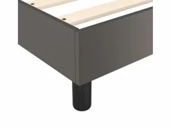 Clicnbuy Estructura de cama box spring cuero sintético gris 160x200 cm