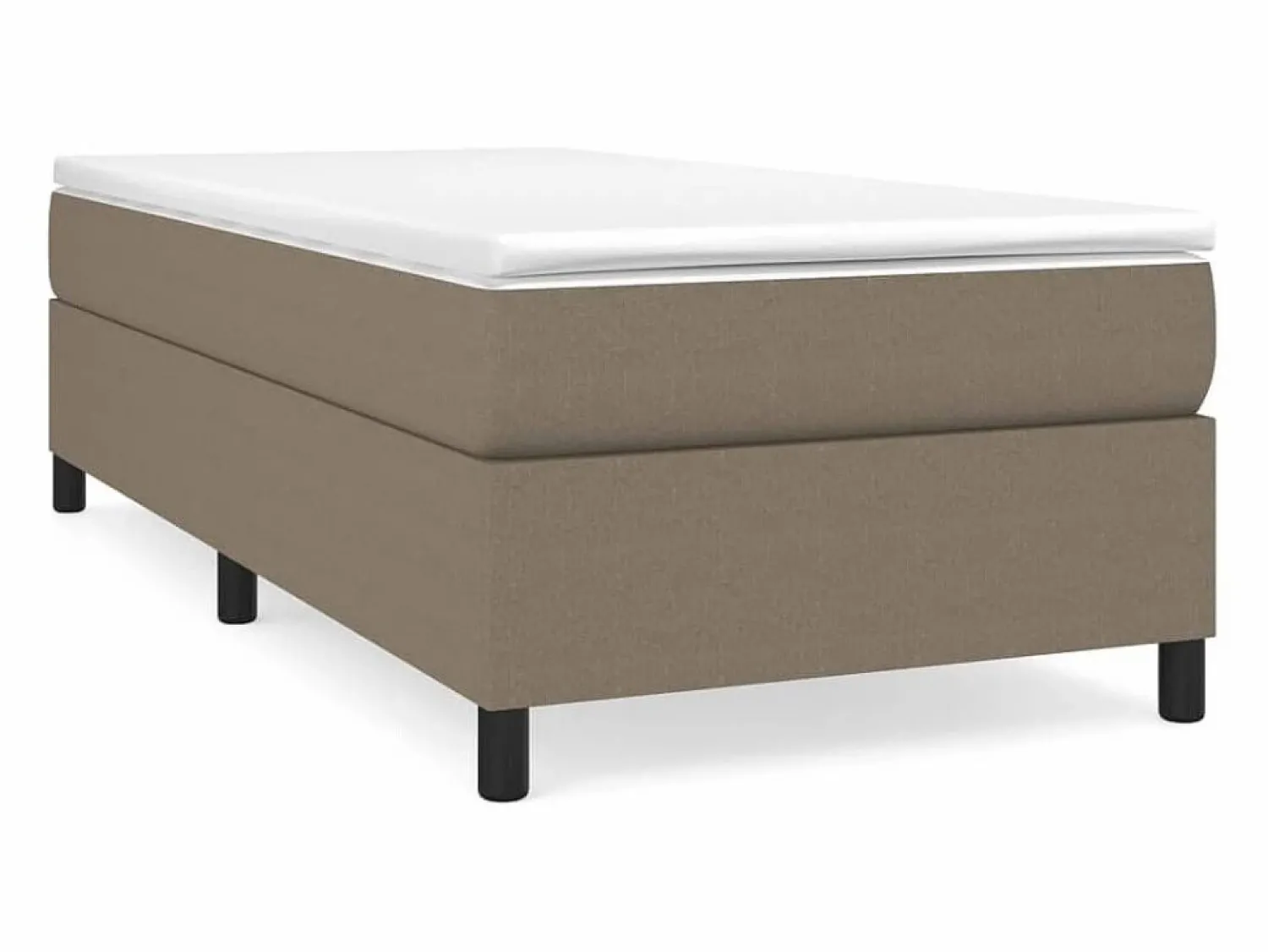 Clearance Clicnbuy Estructura de cama box spring tela gris taupe 90x190 cm