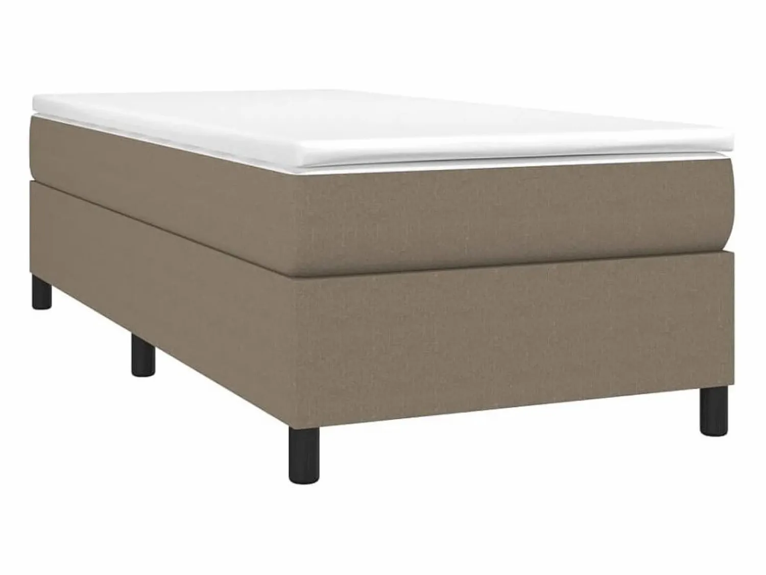 Clearance Clicnbuy Estructura de cama box spring tela gris taupe 90x190 cm