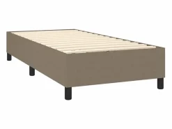 Clearance Clicnbuy Estructura de cama box spring tela gris taupe 90x190 cm