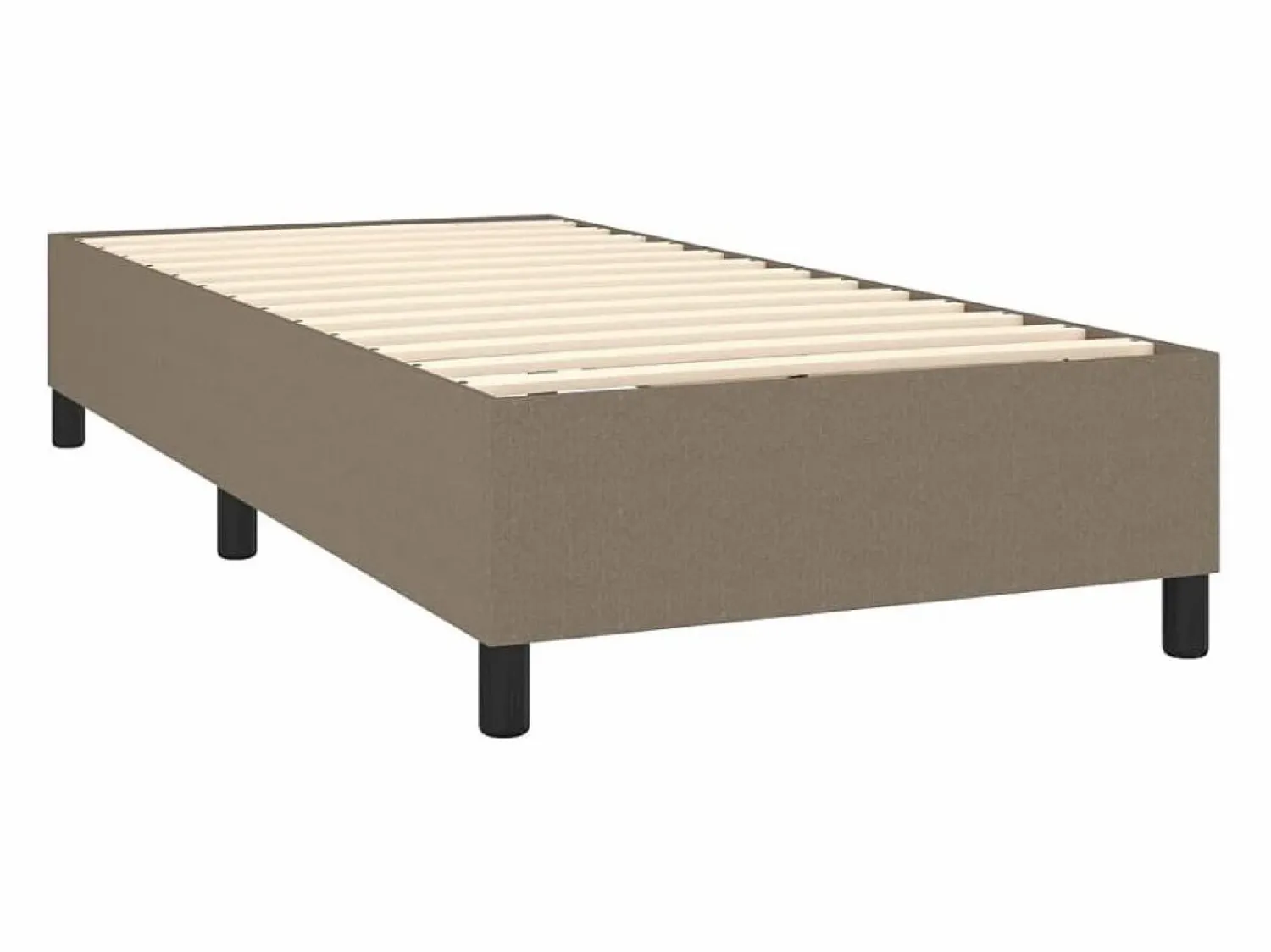 Clearance Clicnbuy Estructura de cama box spring tela gris taupe 90x190 cm