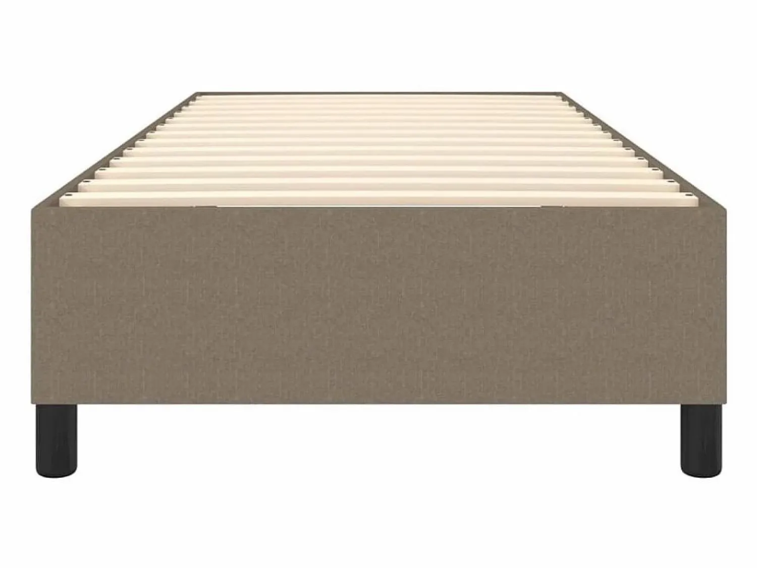 Clearance Clicnbuy Estructura de cama box spring tela gris taupe 90x190 cm