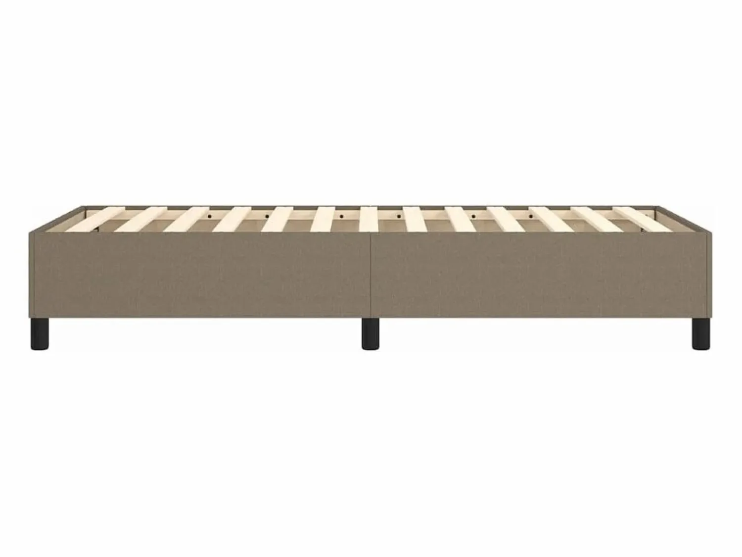 Clearance Clicnbuy Estructura de cama box spring tela gris taupe 90x190 cm