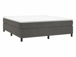 Discount Clicnbuy Estructura de cama box spring terciopelo gris oscuro 180x200 cm