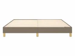 Clearance Estructura de cama box spring tela gris taupe 180x200 cm Somier - 180X200Cm