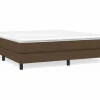 Hot Estructura de cama box spring tela marrón 160x200 cm Somier - 160X200Cm