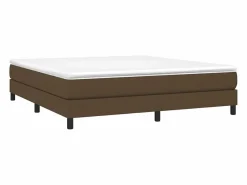 Hot Estructura de cama box spring tela marrón 160x200 cm Somier - 160X200Cm