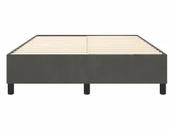 Clicnbuy Estructura de cama box spring terciopelo gris oscuro 140x190cm