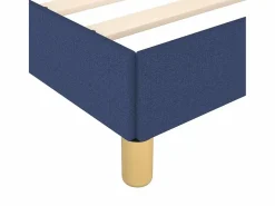 Clicnbuy Estructura de cama box spring tela azul 160x200 cm