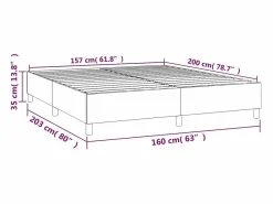Clicnbuy Estructura de cama box spring tela azul 160x200 cm