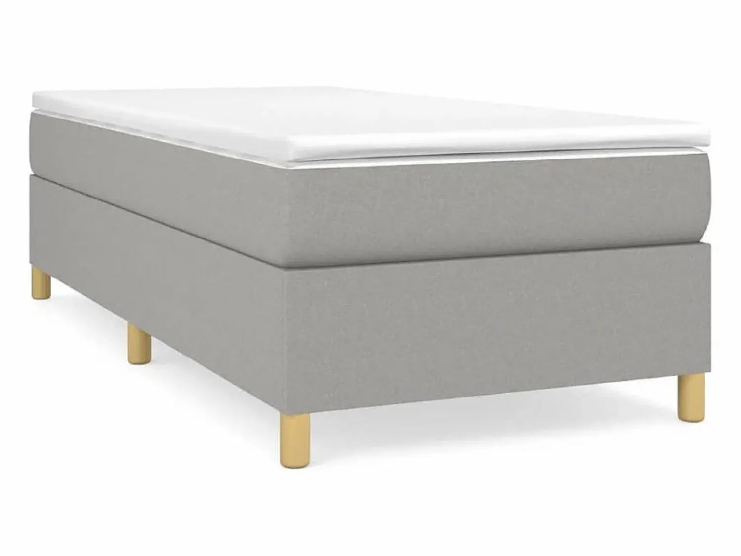 Hot Clicnbuy Estructura de cama box spring tela gris claro 90x190 cm