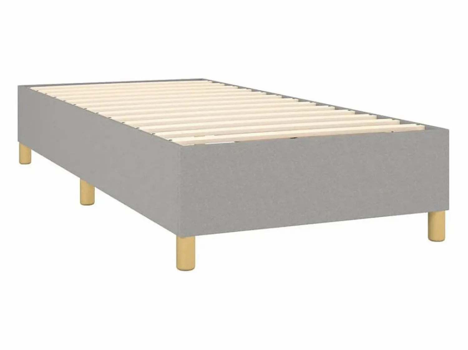 Hot Clicnbuy Estructura de cama box spring tela gris claro 90x190 cm
