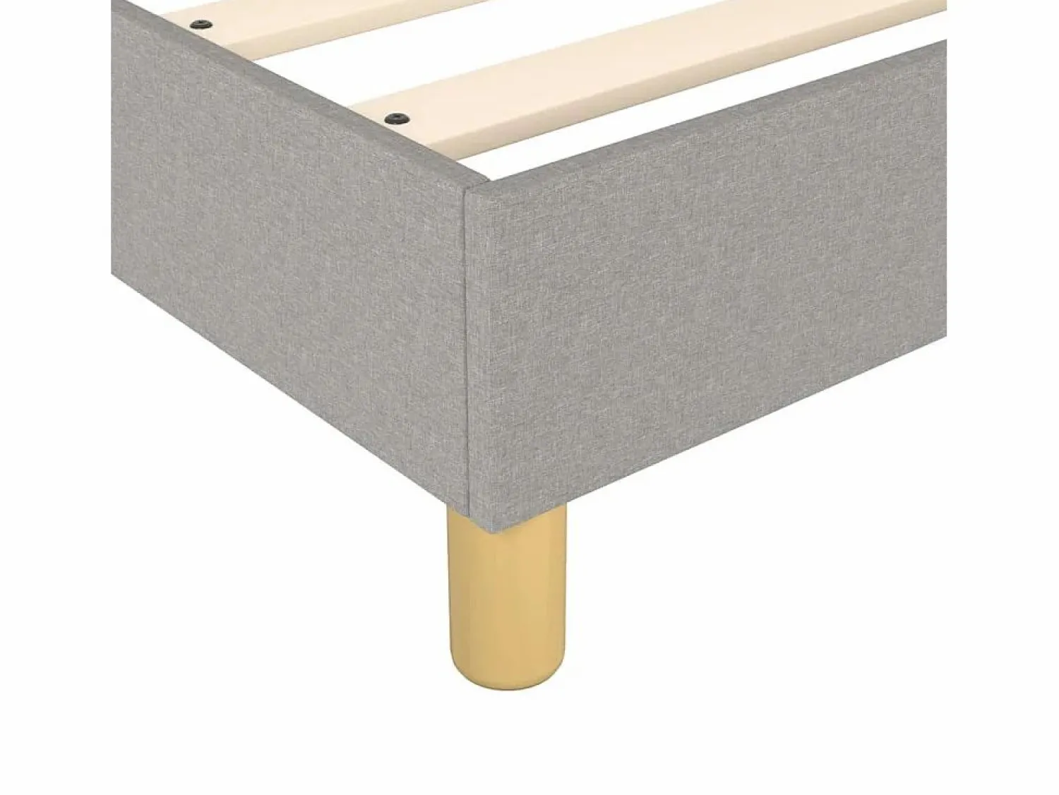 Hot Clicnbuy Estructura de cama box spring tela gris claro 90x190 cm