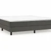 Clicnbuy Estructura de cama box spring terciopelo gris oscuro 160x200 cm