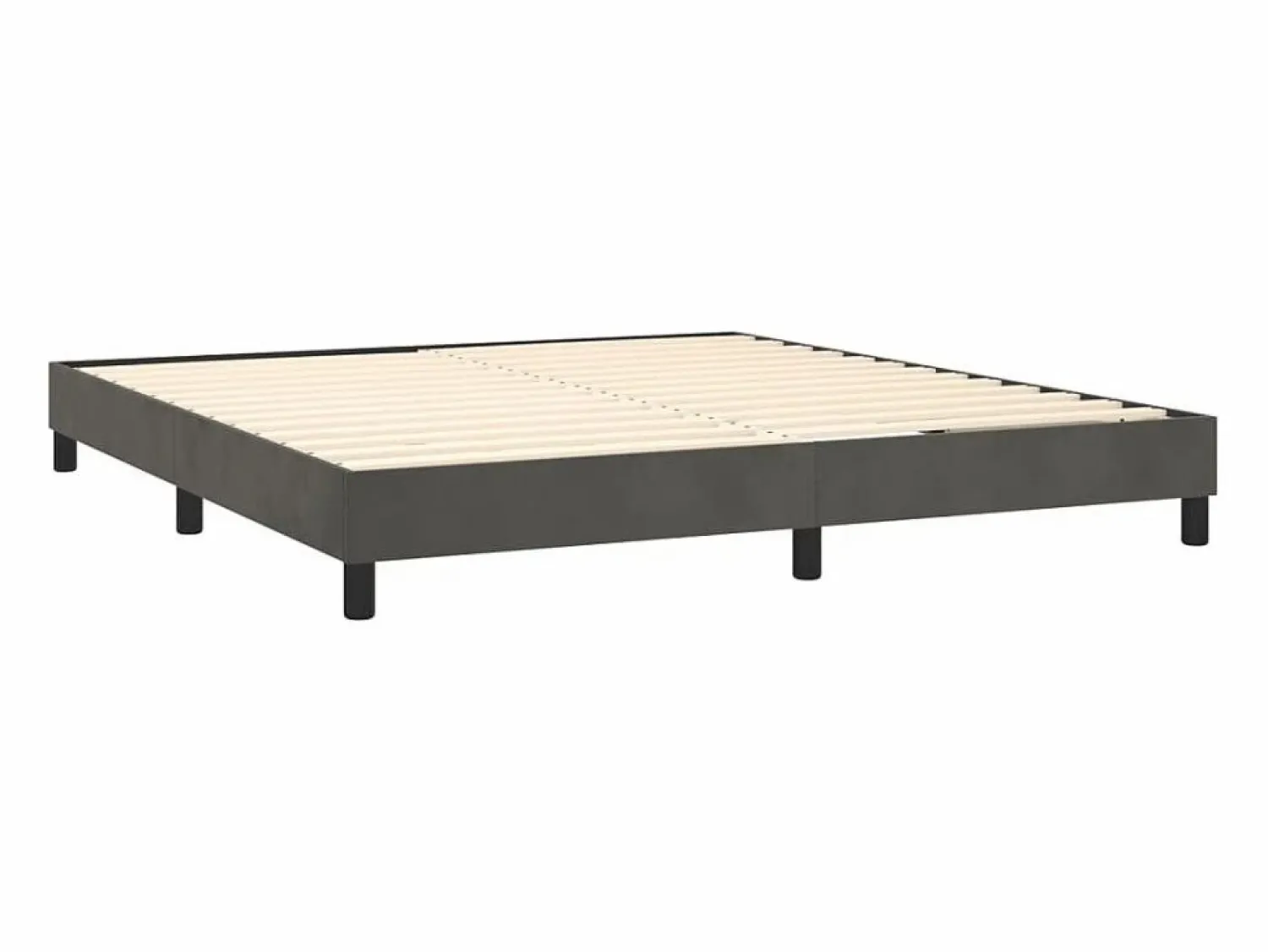 Clicnbuy Estructura de cama box spring terciopelo gris oscuro 160x200 cm