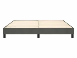 Clicnbuy Estructura de cama box spring terciopelo gris oscuro 160x200 cm