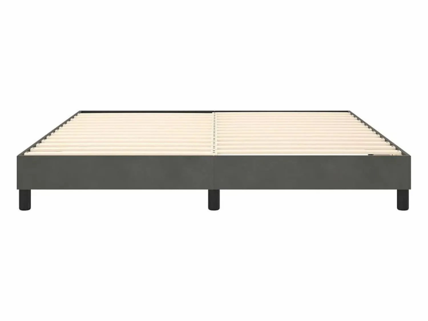 Clicnbuy Estructura de cama box spring terciopelo gris oscuro 160x200 cm