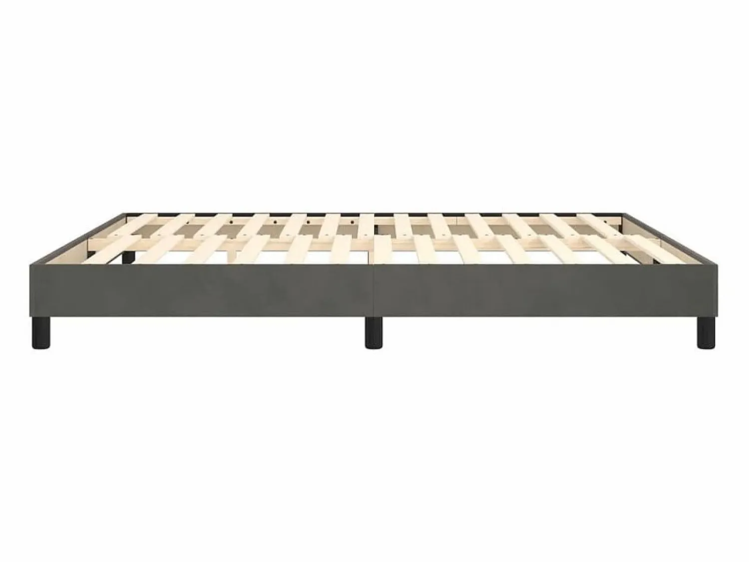 Clicnbuy Estructura de cama box spring terciopelo gris oscuro 160x200 cm