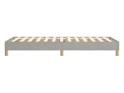Clicnbuy Estructura de cama box spring tela gris claro 90x190 cm