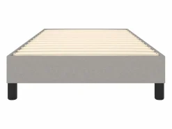 Clicnbuy Estructura de cama box spring tela gris claro 90x190 cm