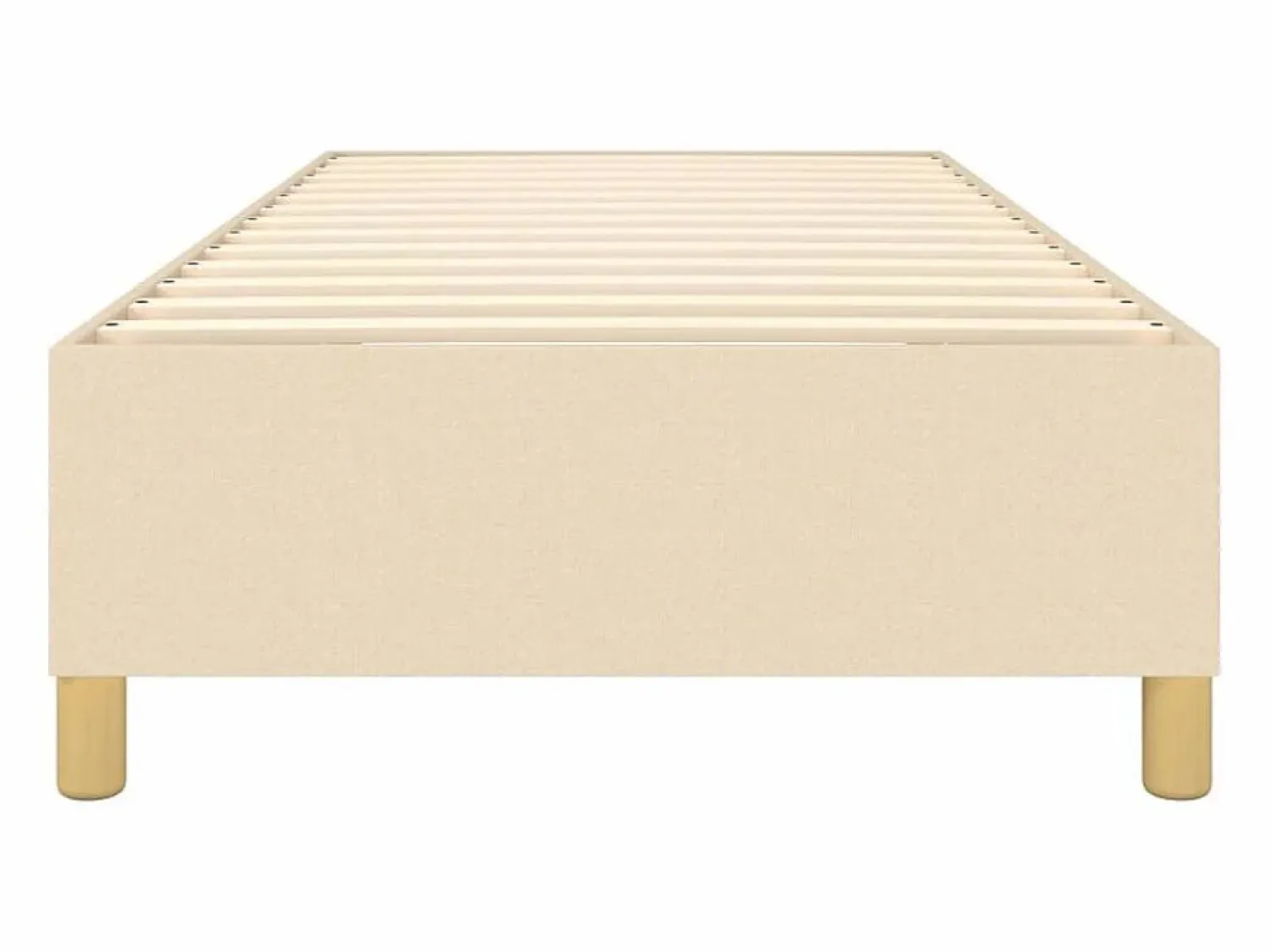 Best Estructura de cama box spring tela color crema 90x190 cm Somier Tapizado|Somier - 90X190Cm