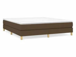 Sale Estructura de cama box spring tela marrón 160x200 cm Somier - 160X200Cm