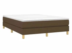 Clicnbuy Estructura de cama box spring tela marrón 140x190 cm