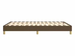 Clicnbuy Estructura de cama box spring tela marrón 140x190 cm