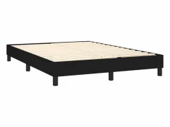 Sale Estructura de cama box spring tela negro 140x190 cm Somier - 140X190Cm