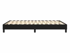 Sale Estructura de cama box spring tela negro 140x190 cm Somier - 140X190Cm