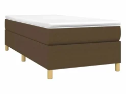 Clicnbuy Estructura de cama box spring tela marrón 90x200 cm