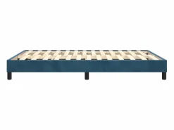 Estructura de cama box spring terciopelo azul oscuro 140x190 cm Somier - 140X190Cm