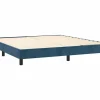 Estructura de cama box spring terciopelo azul oscuro 160x200 cm Somier - 160X200Cm