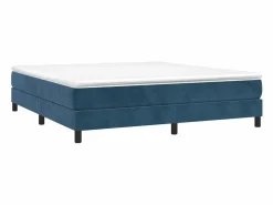 Estructura de cama box spring terciopelo azul oscuro 160x200 cm Somier - 160X200Cm