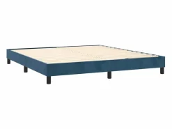 Estructura de cama box spring terciopelo azul oscuro 160x200 cm Somier - 160X200Cm
