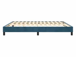 Estructura de cama box spring terciopelo azul oscuro 160x200 cm Somier - 160X200Cm