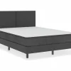 Best Clicnbuy Estructura de cama Box Spring tela gris 160x200 cm
