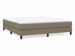 Clicnbuy Estructura de cama box spring tela gris taupe 180x200 cm
