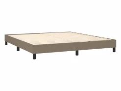 Clicnbuy Estructura de cama box spring tela gris taupe 180x200 cm