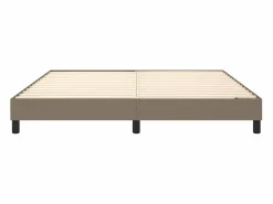 Clicnbuy Estructura de cama box spring tela gris taupe 180x200 cm