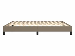 Clicnbuy Estructura de cama box spring tela gris taupe 180x200 cm