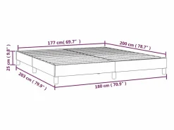 Clicnbuy Estructura de cama box spring tela gris taupe 180x200 cm