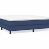 New Clicnbuy Estructura de cama box spring tela azul 180x200 cm