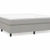 Clicnbuy Estructura de cama box spring tela gris claro 180x200 cm