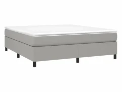 Clicnbuy Estructura de cama box spring tela gris claro 180x200 cm