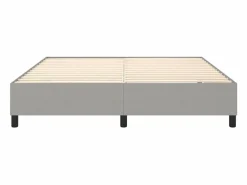 Clicnbuy Estructura de cama box spring tela gris claro 180x200 cm