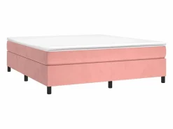 Discount Clicnbuy Estructura de cama box spring terciopelo rosa 200x200 cm